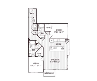 2 beds, 2 baths, 1,365 sqft, $2,211