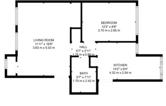 1 bed, 1 bath, $850, Unit 22