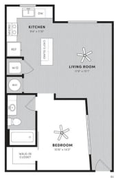 Studio, 1 bath, 707 sqft, $1,700