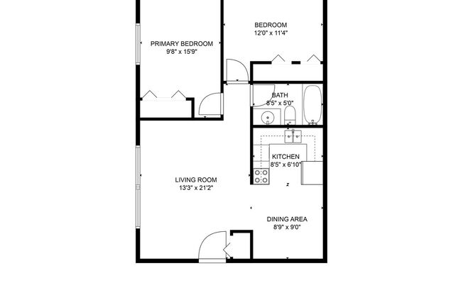 2 beds, 1 bath, $1,095, Unit Unit 45