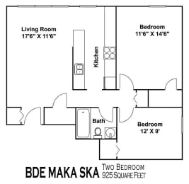 2 beds, 1 bath, 925 sqft, $1,515