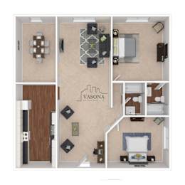 2 beds, 2 baths, 1,000 sqft, $2,270