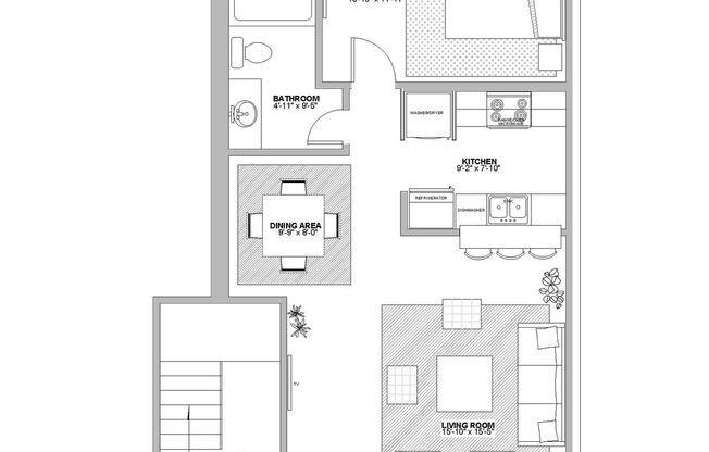 1 bed, 1 bath, 700 sqft, $1,350, Unit 504