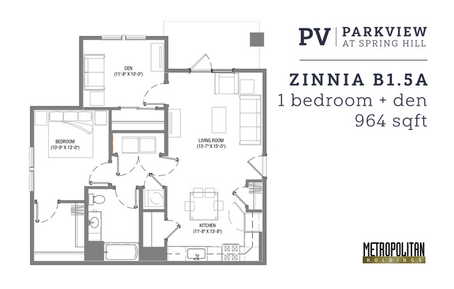 2 beds, 1 bath, 964 sqft, $1,659, Unit 7001FD ADA