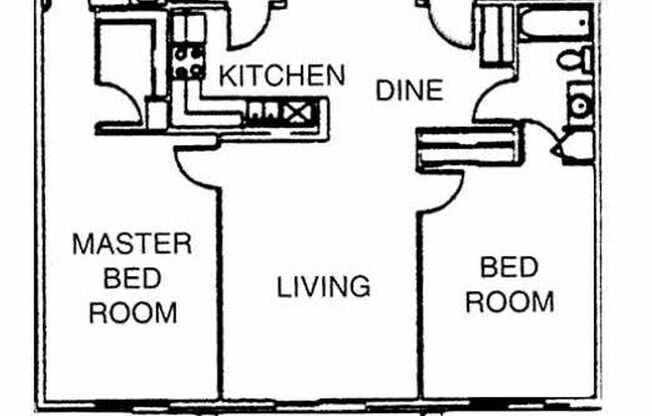 2 beds, 2 baths, 1,058 sqft, $1,140, Unit 3116