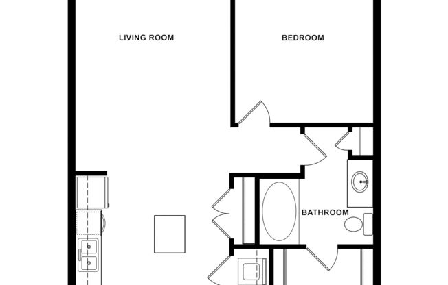 1 bed, 1 bath, 719 sqft, $1,370