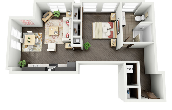 1 bed, 1 bath, 742 sqft, $1,650, Unit 308