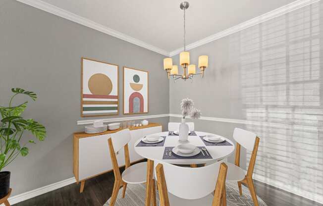 Renovated Style 1 Dining Room Staged