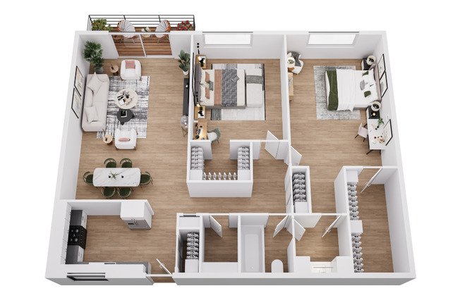 2 beds, 1 bath, 927 sqft, $1,525, Unit 75-12