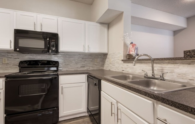 Model Kitchen at Jefferson Place Apartments in Irving, Texas, TX
