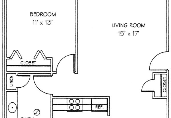 1 bed, 1 bath, 742 sqft, $1,100