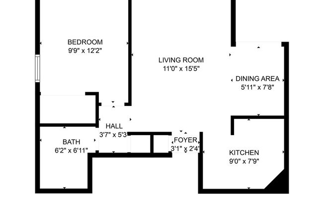 1 bed, 1 bath, $995, Unit 508-3