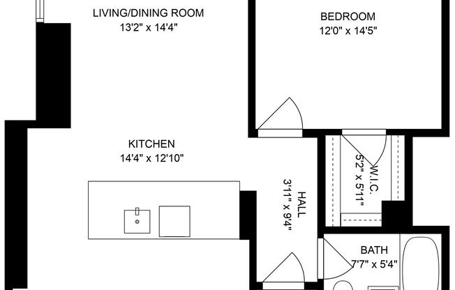 1 bed, 1 bath, 786 sqft, $4,475, Unit 31E