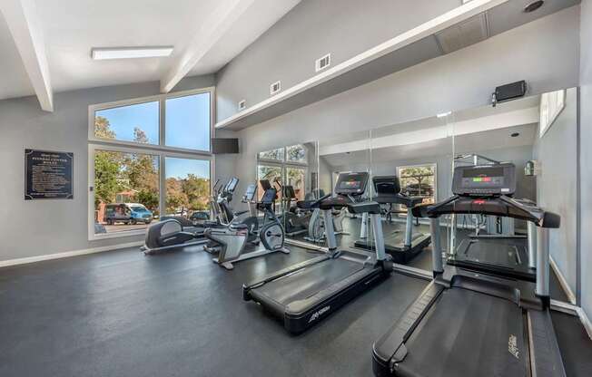 Gym with treadmills at Great Hills, Austin, TX