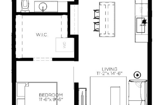 1 bed, 1 bath, 625 sqft, $1,275