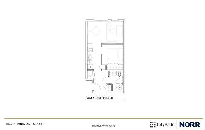1 bed, 1 bath, 389 sqft, $2,820, Unit 401