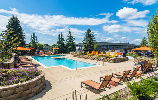 Pool Side Relaxing Area at Axis at Westmont, Westmont, 60059