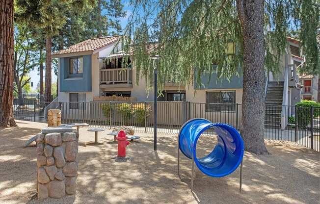Community Dog Park with Agility Equipment at Creek 2645 Apartments in Sacramento, CA.