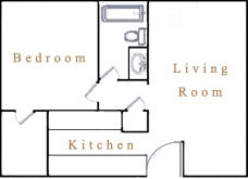 1 bed, 1 bath, 543 sqft, $1,179