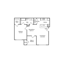 1 bed, 1 bath, 794 sqft, $1,350