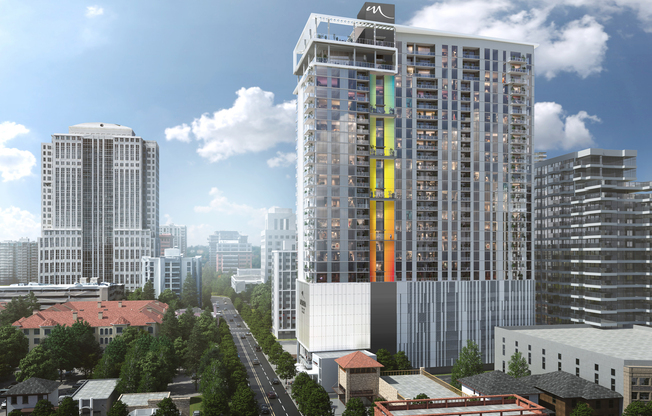 Modera Parkside is a brand new, 32-story apartment community located in Atlanta, GA at the epicenter of Main and Midtown and two blocks from Piedmont Park.