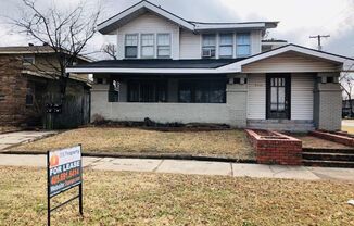 2 bedrooms with sunroom, 1 bath , spacious kitchen, tons of historic features! New kitchen and bath flooring!