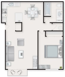 1 bed, 1 bath, 720 sqft, $1,950