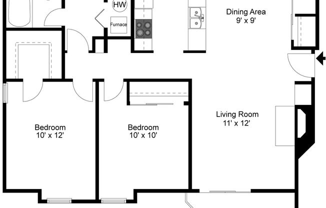 2 beds, 1 bath, 820 sqft, $1,750, Unit 09-308