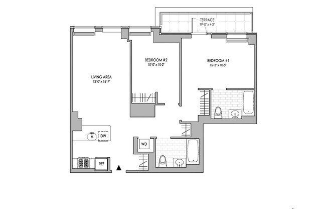 2 beds, 2 baths, $6,225, Unit 5409