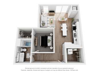 1 bed, 1 bath, 793 sqft, $1,737