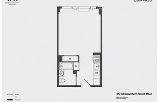 Studio, 1 bath, $3,395, Unit 12J