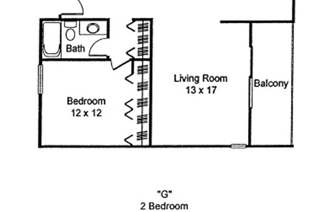 2 beds, 1 bath, 1,034 sqft, $1,575, Unit 343-B