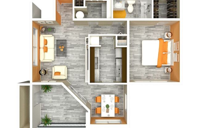 1 bed, 1 bath, 718 sqft, $1,241