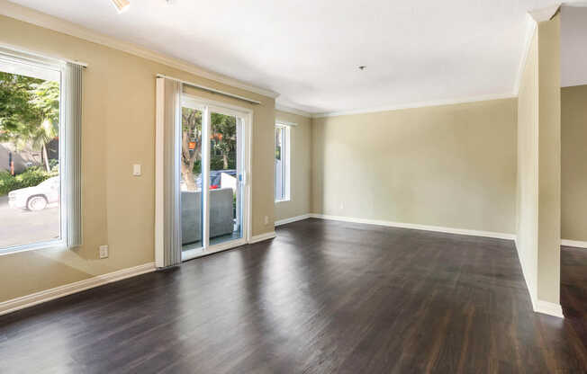 Studio Living Room with Hard Surface Flooring