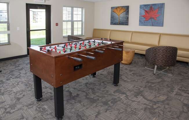 Game Lounge with Foosball Table