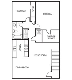 2 beds, 1 bath, 912 sqft, $1,195