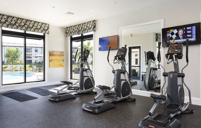 Channelside apartments in Fort Myers, Fl photo of fitness center- cardio machines