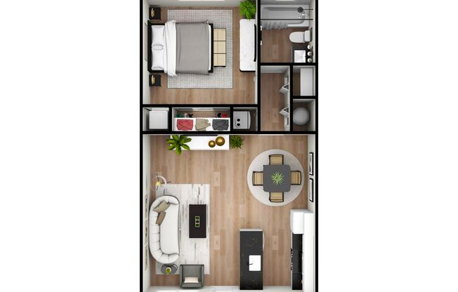 1 bed, 1 bath, 600 sqft, $1,445