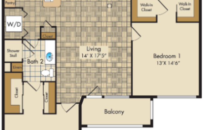 2 beds, 2 baths, 1,291 sqft, $1,985