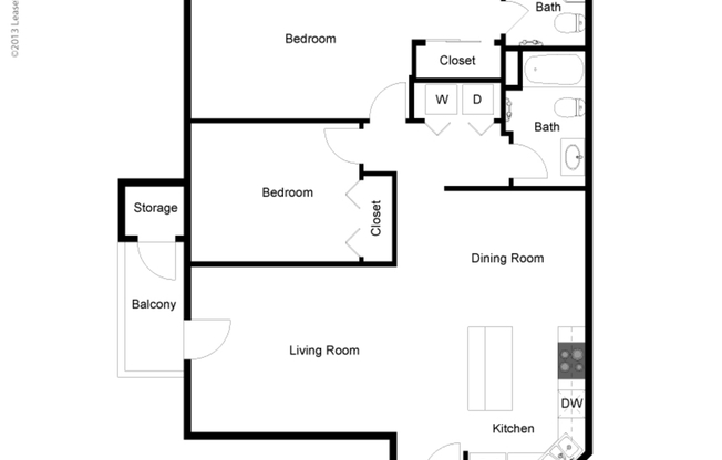 2 beds, 1.8 baths, 1,164 sqft, $1,699