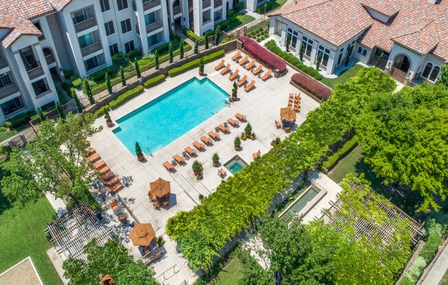 Aerial View of Pool at La Ventura Apartments, Texas, 75093