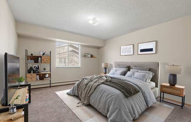 Bedroom with Plush Carpeting
