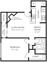 1 bed, 1 bath, 699 sqft, $1,083