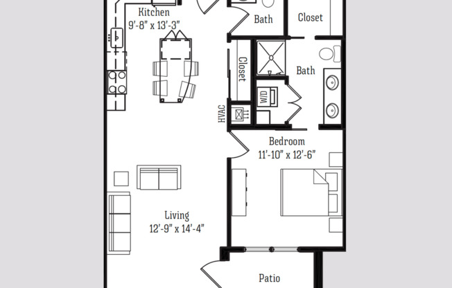 1 bed, 1.5 baths, 829 sqft, $1,850, Unit 8333 Globe Drive - 312