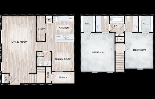 2 beds, 1.5 baths, 1,140 sqft, $1,799