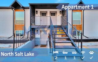 North Salt Lake 2 BD 1 BA - $500.00 Security Deposit OAC -Brookside Lofts Unit 01