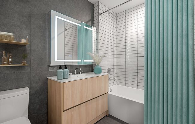 Studio, 1 bath, 444 sqft, $2,975, Unit 1-1C