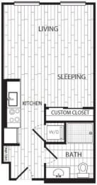 Studio, 1 bath, 462 sqft, $2,115