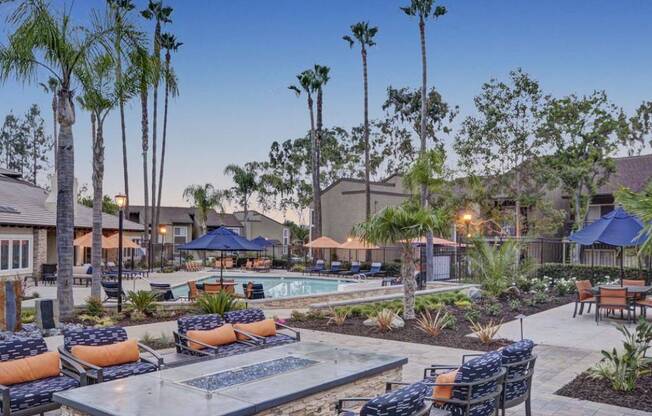 Poolside Fire Pit and Entertainment Area, at Park Pointe, El Cajon, 92019