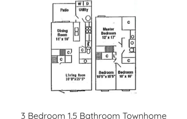 3 beds, 1.5 baths, 1,400 sqft, $1,600, Unit 18B - 8336PL